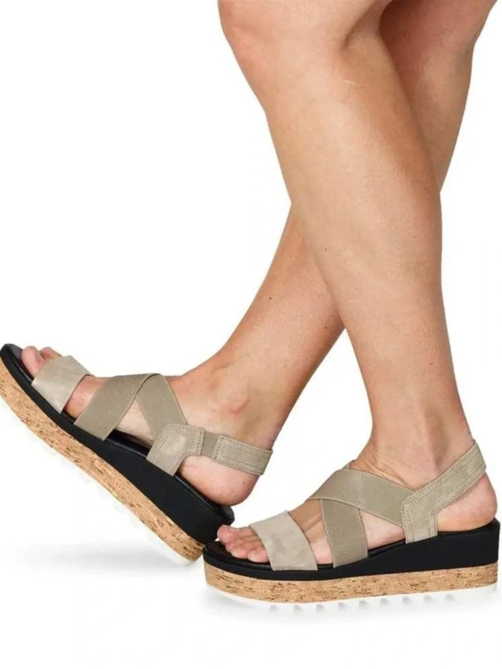 Sorel Women's Tan and Black Sandals